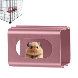 PeSandy Guinea Pigs Cooling Tunnel, Hamsters Instant Cooling Metal House, Aluminum Hanging Hideout Toys for Small Animals Guinea Pigs & Hamsters Stay Cool This Summer (Pink, 4.7x2.7x2.7 in)