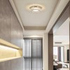 Gisisee 11 Inch Chrome Modern Luxury Crystal Flush Mount Ceiling