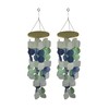 Things2Die4 Coastal Blue & Green Capiz Shell Wind Chime for
