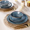 AmorArc Ceramic Dinnerware Sets, Handmade Stoneware Reactive Glaze Plates and