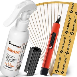 SAPLIZE Golf Grip Kit for Regripping Golf Clubs, Options Including 15 Golf Grip Tape Strips, Grip Solvent, Tape Remover Tool, Hook Blade & Rubber Vise Clamp:_15 Paper Tapes,5 oz Solvent, Regripping kits