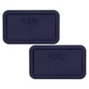 Pyrex 7214-PC 4.8-Cup Blue Food Storage Replacement Lid (2-Pack) -