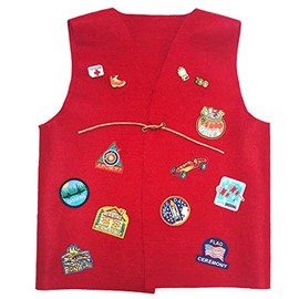 Cub Girl Boy Youth - Medium Acrylic Felt Patch Vest for Patches (NO PATCHES INCLUDED), Pins and Badges.