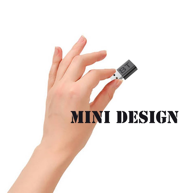 QOFOWIN Mini 2-in-1 USB Bluetooth Receiver,Bluetooth 5.4 Wireless Audio Adapter