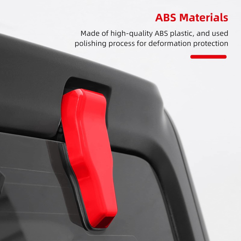 JeCar Red Rear Window Liftgate Glass Hinge Cover for Jeep