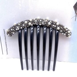 EZ PEACH Rhinestone Hair Comb DE Yaii Winding Hair Arrangement, Easy Hair Arrangement, For Beginners, Easy to Hair, Sparkling and Shiny, Barrette, Crystal, Evening Roll, Comb, Everyday Use, Receptions, After-parties (Violets)