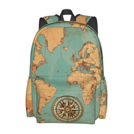 famliihw Map Backpack Laptop Backpacks Multipurpose Daypack For Men Women Travel Hiking
