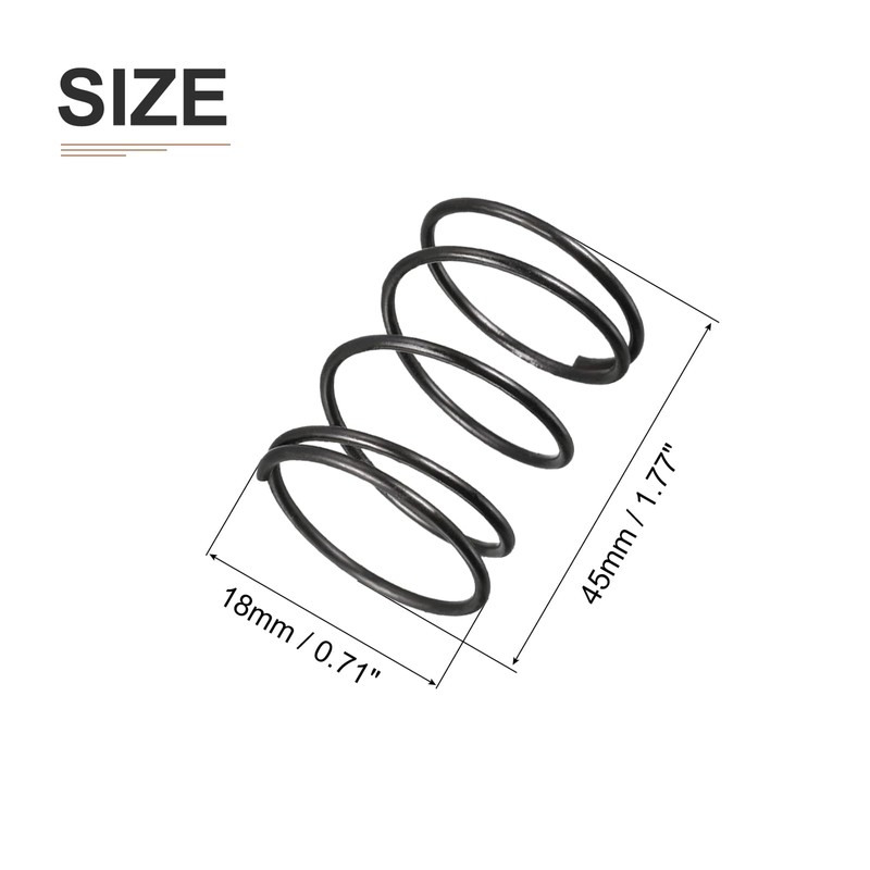 DTGN 1.2x18x45mm(DxODxL) Compression Spring - 10Pack - Good for Machinery