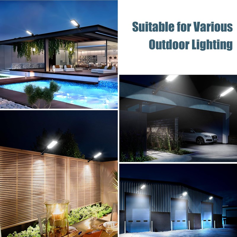 Solar Street Lights Outdoor Waterproof,30000LM Dusk to Dawn Solar Lights
