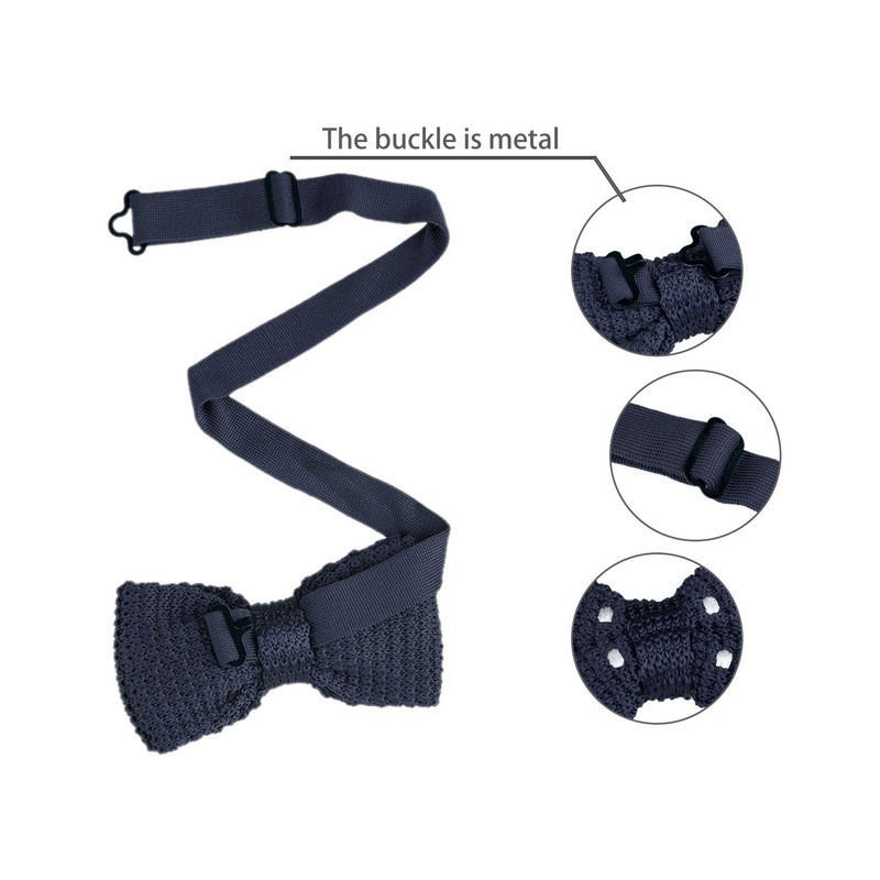 Allegra K Knit Bowtie, Bowtie, Ribbon, Polka Dot Pattern, Wedding,