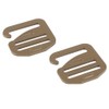 WarmHeartting 2pcs Metal Heavy Duty G-Hook Flat Steel Hanging Buckles