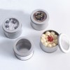 24Pcs Metal Tin Canisters with Transparent Lid Round Stainless Steel