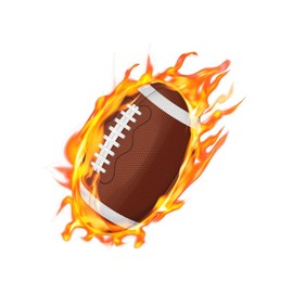 Rugby Stickers Self-Adhesive Sports Ball Sticker Flame Rugby Theme Party Decor Envelope Gift Bag Seal for Sports Party Supplies, Rugby Team Gift, Birthday Parties 5"