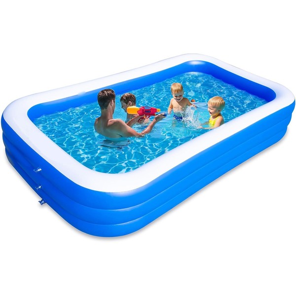 Inflatable Swimming Kiddie Pool, Size 120" X 72" X 22"