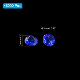 PATIKIL 6000Pcs Acrylic Wedding Diamonds 3mm Table Scatter Confetti Crystals Vase Fillers Gems for Table Centerpiece Bridal Shower Party, Dark Blue