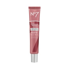No7 No7 Restore & Renew Multi-Action Face & Neck Serum - Anti Aging Serum for Deep Wrinkle Repair - Collagen Infused Face Serum with a Hydrating Blend of Hibiscus Peptides & Hyaluronic Acid (1.69 Fl Oz)