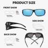 VIEWBETTER Polarized Fit Over Glasses Sunglasses for Men UV Protection