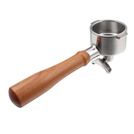 51mm Portafilter 2 Ears with Double Spout Compatible for Delonghi ECP3420/ ECP3630/ ECP3120/ EC260/ ECP35.31 | Filter Basket Included with Wooden Handle