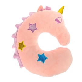 Healifty Kids Travel Neck Pillow Unicorn Design Lightweight Travel Pillow Set for Airplane, Sleeping, Car, Train, Bus and Home