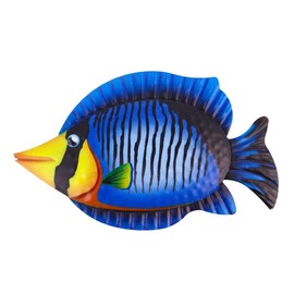 YARNOW Fish Metal Wall Decoration Fish Wall Sculptures Wall Decor Inspirational Tropical Fish 3D Wall Art Wall Hanging Decorations for Indoor Outdoor