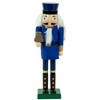 Northlight 14" Blue and Gold Wooden Mail Carrier Christmas Nutcracker