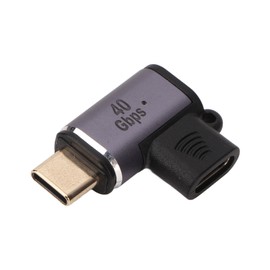 Magnetic Type C to Type C Adapter 24pin Elbow PD100W 8K 60Hz 40GB 40Gbps USB C Magnetic Adapter for Office