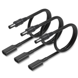 3.28Ft(1m) USB C to DC 5.5mm x 2.1mm Adapter Cable, 15w Type C Cable Straight Female to Male Universal Extension Cables for Tablet PC, IP Camera, Bluetooth Speaker, Webcam Router, 3Pack