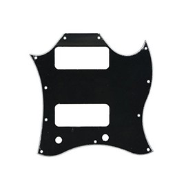 KAISH Standard SG Special Full Face Guitar Pickguard with P90 Pickup Hole Black 3 Ply