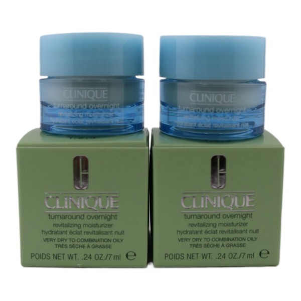 Clinique 2x Clinique Turnaround Overnight Moisturizer 0.24oz 7ml Each Travel