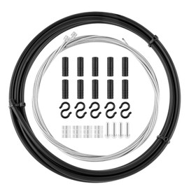 Laitejituan Fahrrad Schaltzug Set–2m Schaltzug Hülle 4mm, 2 Schaltinnenzüge (1x 1.55m + 1x 2.1m), Endkappen & Zubehör–Universal Fahrrad Schaltzüge für Mountainbike Rennrad Fahrrad