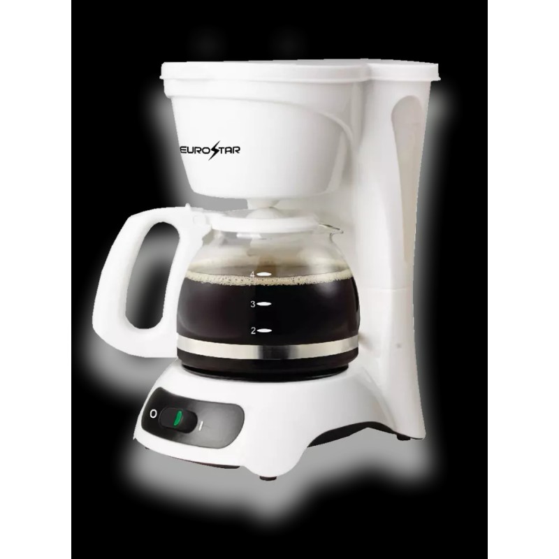 EUROSTAR 4-Cup Coffeemaker (WHITE)
