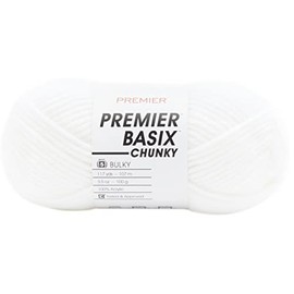 Premier Yarns White Yarn Basix Chunky