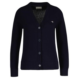 GANT Women's Classic Cotton Cardigan, Evening Blue
