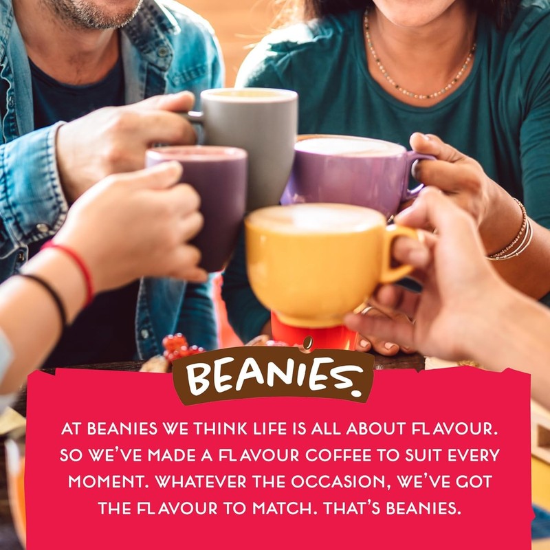 Beanies 50 Coffee Sticks, Mixed Blends; instant flavored coffee