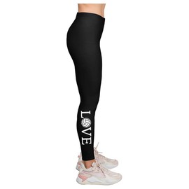 Volleyball Leggings for Women Teen Girls Gift for Fans Team Players Love Tights Legging X-Large Black