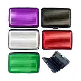 Goldenvalueable Aluminum Hard Case Credit Cards Wallet (Assorted 6 Pack)
