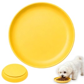 Qyeejong Non-Slip Dog Bowl 7.1", Shallow Pet Dish BPA-Free, 100% Silicone