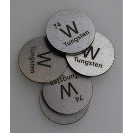 Tungsten (W) 24.26mm Metal Disc 99.95% Pure for Collection or Experiments