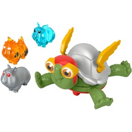 Fisher-Price DC League of Super-Pets Power Spin Merton the turtle figure set with accessories for preschool pretend play ages 3 years and up