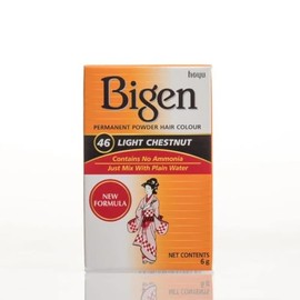 Bigen - Coloración permanente en polvo para el cabello, castaño claro, 21 onzas