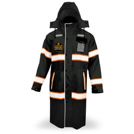 KwikSafety BLACK TORRENT TRENCH Safety Jacket - Medium