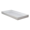 Ebros 14" Long White Jade Melamine Contemporary Rectangular Serving Plate