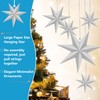 Haconba 8 Pack 7-Pointed 3D Paper Stars White Hanging Paper