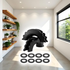 2PCS Car D-Ring Shackle Isolators Kit, Vehicle Shackles Bumper Protector with 8 Washers, Anti-Rust Auto Rattling Isolation Set for 3/4 Inch Shackle, Universal for SUV, Truck, RV (Black)