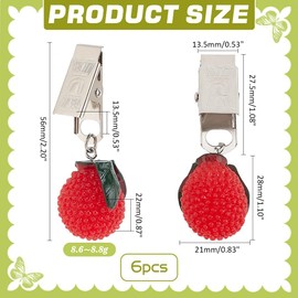 PH PandaHall 6pcs Waxberry Tablecloth Weight Clips Handicraft Tablecloth Clamps Dining Table Decor Clips Pendants Tablecloth Weight with Clips for Outdoor Picnic Party Wedding Christmas Decoration