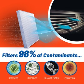 Fram FRAM Fresh Breeze Cabin Air Filter Replacement for Car Passenger Compartment w/Arm and Hammer Baking Soda, Easy Install, CF10285 for Toyota Vehicles , white