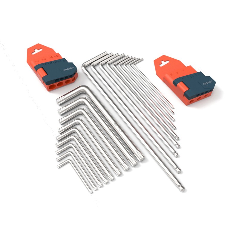 PRESCH Hex Keys Set 18pcs with Ball End Hex Keys