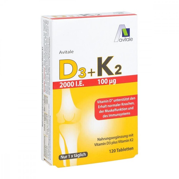 D3+K2 2000 IU + 100 µg Tablets Pack of 120
