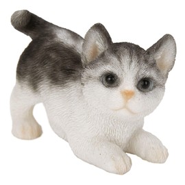 Uvia H17179-16 Mini Sabatra White Cat 1.9 x 0.8 x 1.4 inches (4.8 x 2.2 x 3.5 cm), Doll, Figurine, Figurine, Animal, Garden, Decorative, Realistic, Cute, Cat