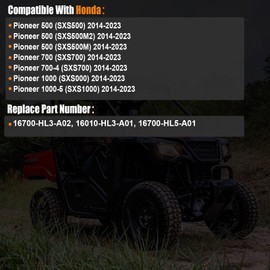 2014-2023 Fuel Pump Assembly Compatible for Honda Pioneer 500 700 700-4 1000 1000-5 SXS500 SXS500M2 SXS700 SXS1000 ATV/UTV, Replaces 16700-HL3-A02 16010-HL3-A01